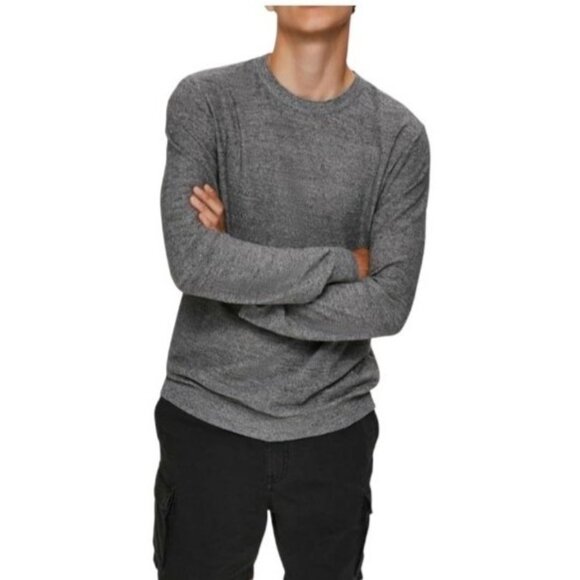 Selected Homme Mens Gray Wool Blend Crewneck Sweater XL NWT - Picture 1 of 8